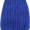 Doggie Pure Color Ribbed Two-Leg Sweater Knitwear Turtleneck Printed Christmas Cotton Vest Top for Teddy, Chihuahua, Shih Tzu, Yorkshire Terriers, Golden Retriever B-Dark Blue XX-Small 