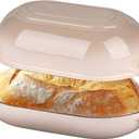 Enameled Cast Iron Sourdough Bread Oven, Dutch Oven, Loaf Cast Iron Bread Pan for Homemade Bread Baking, Meatloaf Pan with Lid, 5QT, Latte