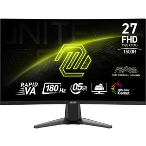 msi MAG 27C6FA 27-inch 1920 x 1080 (FHD), Rapid VA, Gaming Monitor 180Hz, AMD FreeSync, 0.5ms, HDMI, Display-Port, VESA, Tilt, Black