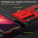 Case for Samsung S23 Phone Case Samsung Galaxy S23 Case with Camera Lens Cover, with Ring Holder Kickstand, fit Magnetic Car Mount, for Samsung Galaxy S23 (Red)