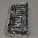 4 Pack Adhesive Cabinet Door Organizer - Tumbler Lid Organizer & Kitchen Storage baskets for Kitchen, Bathroom, Inside Cabinet Door Storage for Cup Lids, Spices, Small Supplies, Space-Saving (Black)