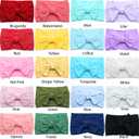 CLLOT 20 Colors Super Stretchy Soft Knot Baby Girl Headbands with Hair Bows Nylon Head Wrap For Newborn Baby Girls Infants Toddlers Kids