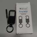 Lmrbelec Keychain Tracker Tag, Works with Apple Find My (iOS Only), Heavy Duty Car Key Chain Keychain Accessories for Men, llaveros para Hombres Carabiner Keychain AntiLost Key Finder, Black