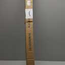 Single Curtain Rods for Windows 48 to 84 Inch(4-7ft),1 Inch Diameter Adjustable Heavy Duty Drapery Rods,with Modern Square Aluminum Alloy Finials,Matte Black