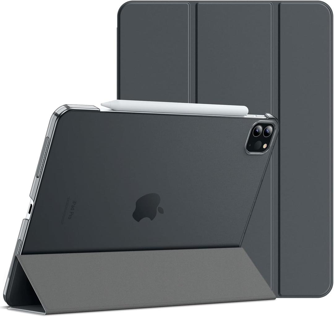 JETech Case ONLY for iPad Pro 11-Inch, 2022/2021/2020/2018 Model, Compatible with Pencil, Cover Auto Wake/Sleep (Dark Grey)