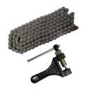 420 Chain 132 Link Motorcycle Standard Roller Chain with Chain Breaker 6 Connecting Master Link for 100cc 110cc 125cc Mini ATV Quad Go Kart Scooter