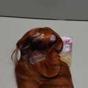 Ginger Long Straight Layered Wig with Bangs for Women 26 inch Orange Put on Go Realistic Synthetic Fiber Heat Resistant Natural Wig for Girls Party Cosplay and Daily Use