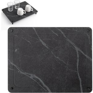 Stone Dish Drying Mat 18"×14" Diatomaceous Earth Kitchen Drying Mat