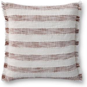 Loloi II Collection PLL0134 Rust/Ivory 22'' x 22'' Cover Only Pillow