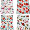 4Pcs Kitchen Dish Towels,Microfiber Cloth Floral Dish Towels,Housewarming Gift for Kitchen Stuff Decor Accessories,16 x 24 in