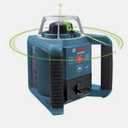 BOSCH GRL 300 HVG Self-Leveling Green-Beam Rotary Laser, Includes 2 D Batteries, Remote Control, Wall Mount, Laser Target, Laser Glasses, & Carrying Case