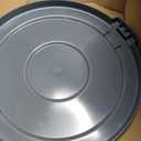 SPARTA Bronco Waste Container Trash Can Lid, Round Trash Bin for Disposal, 20 Gallons, Gray, 84102123