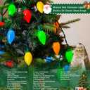 HAYATA Music Christmas Lights 35 LED C9 String Light - Fairy Xmas Decor Lighting for Outdoor, Indoor, Patio, Party, Home, Wreath, Garland, Christmas Tree Decoration. (Multi Color)