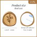 UNIQOOO Wax Seal Stickers - Babys Breath Wedding Invitation Envelope Seal Stickers, Botanical 50 Pcs Self- Adhesive Antique Gold Stickers, Perfect for Invitation, Gift Wrapping, Crafts (Antique Gold)