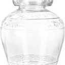 Fermentation Jar 2.5 Liter Pickle Jar, Wide Mouth Traditional Fermenting Crock Kit with Water Seal Airlock Lid, Pickle Jar for Kimchi, Sauerkraut, Wine Brewing and Kombucha
