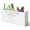 UNCDLV Mental Health Gifts Pen Holder for Desk, Mental Health Office Decor, What You Say in Here Stay in Here Wooden Pen Pencil Holder Organizer for Therapist Counselor Office Desk Accessories