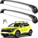 Lockable Roof Rack Cross Bars 260lbs Compatible with 2023 2024 2025 Kia Sportage SX/EX & SX/EX Prestige with Flush Rails, Heavy Duty Aluminum Roof Rails Crossbars Black Bike Rooftop Cargo