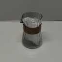 Small Glass Coffee Server 16oz - Glass Pour Over Coffee Carafe Coffee Maker with Heat-Resistant Wood Ring, Mess-free Pouring