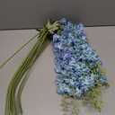 Dailisen 3 Strands 40'' Silk Blue Wisteria Artificial Flowers, Fake Wisteria Floral Hanging Plant Garland, for Home Decor, Party, Floor Vase, Balcony, Wedding Arrangement Decoration (Blue)