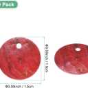 M METERXITY 150-Pack Flat Round Shell Coin Drop Charm Beads,15 mm Flat Shell Beads with Hole for DIY Earrings Necklaces Jewelry/Making Accessories [Wine Red]
