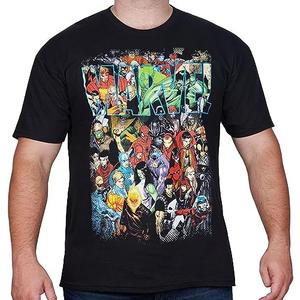 Marvel Men's Team Ups Group Shot T-Shirt, Black, Small