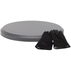 TIKI Social & Huddle Tabletop Fire Pit Cover - 21" Durable Powder Coated Steel Lid - Weather-Resistant Outdoor Fire Pit Protection - Converts Fire Pit into Table - Patio & Backyard Accessory, Gray