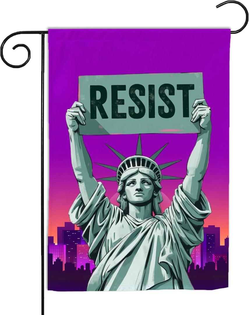 VOTANTA (12"x18") Resist Garden Flag Anti Felon Anti Racism Resist Fascism Women's Rights Feminist Funny Political Gifts Outdoor Sign Yard House Patio Decorations Welcome Garden Flag Double Sided