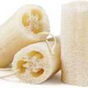 Createjoya Natural Loofah Body Scrubber Sponge, Set of 3 Organic 5 Inch Luffa for Exfoliating & Smooth Skin Cleansing, Ideal for Men & Women, Spa & Shower Use