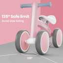 Baby Balance Bike for 1 Year Old Boys Girls, Toddler First Bike with 4 Colorful Lighting Wheels | 10-36 Month Toddler Balance Bike | First Birthday Gifts (Baby Pink)