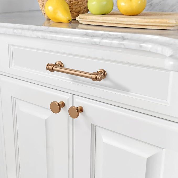 10 Pack 4 Inch Champagne Bronze Cabinet Pulls Cabinet Handles Cupboard Handles Kitchen Cabinet Hardware for Cupboard Drawer Pulls