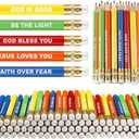 Jetec 100 Pcs Mini Pencils Bulk Inspirational Golf Wooden Half Pencils with Eraser and Motivational Sayings Back to School Gifts for Kids Student Teacher First Day of School(Rainbow Color)