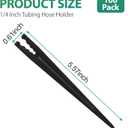 RedChili 100 Pack 1/4 Inch Drip Irrigation Support Stakes, Plastic, 5.68 Inch, Barb Connector, Ideal for 1/4-Inch Tubing, Indoor/Outdoor Use