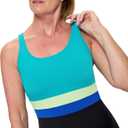 Speedo Women's Swimsuit One Piece Sweetheart Moderate Cut, Size 6