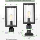 Beionxii Dusk to Dawn Outdoor Post Light,Waterproof Lamp Post Light Fixture