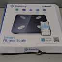 Etekcity Smart Scale for Body Weight, FSA&HSA Eligible, Bathroom Digital Weighing Scale with BMI, Body Fat, Muscle Mass, Accurate Bluetooth Home User Health Equipment Sync Apps, LED, Tempered glass (11 x 11 inches, Black)