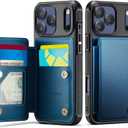 Vinich for iPhone 17 Pro Max Wallet Case with Card Holder, RFID Blocking Credit Slots Kickstand Shockproof Phone Cover Fit for iPhone 17 Pro Max 6.9" Blue