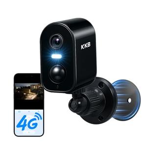 KKB 4G LTE Cellular Security Cameras Wireless Outdoor, Magnetic Mount, 2K No WiFi Security Camera Indoor Battery Powered Built-in SIM, Off-Grid Camera Without Internet, Night Vision, AI Detection