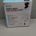 Single Serve Coffee Maker with Built-in Detachable Milk Frother, Iced and Hot Coffee Machine for K Cup & Grounds, 40oz Removable Water Reservoir, 6 Cup Sizes, Fits 7.3" Travel Mug, Black