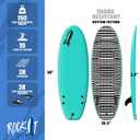 Rock-It 4'10" CHUB Soft Top Surfboard - Kids & Mini, Easy to Paddle & Maneuverable for Beginners