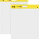 3M Post-it Easel Pad, 20 in x 23 in, White, 20 Sheets/Pad, 2 Pads/Pk, Mounts to surfaces with Command Strips included (566)
