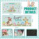 Drydiet Spring Easter Kitchen Rugs and Mats Set of 2 Happy Easter Kitchen Decor Buffalo Plaid Bunny Egg Cross Flower Mat for Floor Spring Decorations for Home, 17 x 30, 17 x 47 Inches