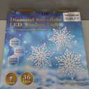 Marchpower Christmas Snowflake Window Lights, 3Pack 36LED Battery Powered Christmas Window Lights, Waterproof Snowflake Curtain Lights with Timer & 8 Modes for Indoor Outdoor Xmas Decor