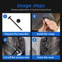 100 Pcs Cable Tie Buckle,Nylon Universal Cable Tie Buckle,Zip Clips For Cars Daily Repair Heavy Duty Automotive Self-Locking