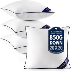 MIULEE 20x20 Pillow Inserts Set of 4 Throw Pillows Premium Down Alternative Pillow Inserts Square Decorative Pillow Stuffer for Sofa, Couch (20x20 inch, Set of 4)
