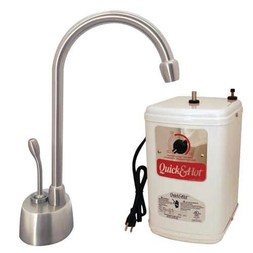 Westbrass A271H-07 Velosah 9" 1-Handle Hot Water Dispenser Faucet with Instant Hot Tank, Satin Nickel