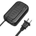 DEWENWILS Plug in Dimmer Switch for Lamp, Push/Foot Dimmer Plug, Table Lamp Dimmer for Dimmable LED/CFL/Incandescent Bulb, Full Range Slide Control, 5 Ft Extension Cord, Black