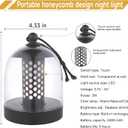 Portable Portable lamp with Rope, 360 Portable, Touch Switch, stepless dimming, Large-Capacity Battery, Rechargeable LED Portable lamp, Suitable for Camping Bedroom Party. (Coffee)