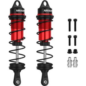 RC Shock Absorbers, 2PCS 1/8 110mm RC Car Front Shocks Set Adjustable Shocks Compatible with 1/8 Arrma Typhon 6S, FS Racing,Team Losi Racing,HSP DHK HPI Redcat ZD Racing Truck Buggy Truggy (RedBlack)
