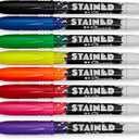 Sharpie Stained Fabric Markers, Brush Tip, Assorted Colors, 8 Count
