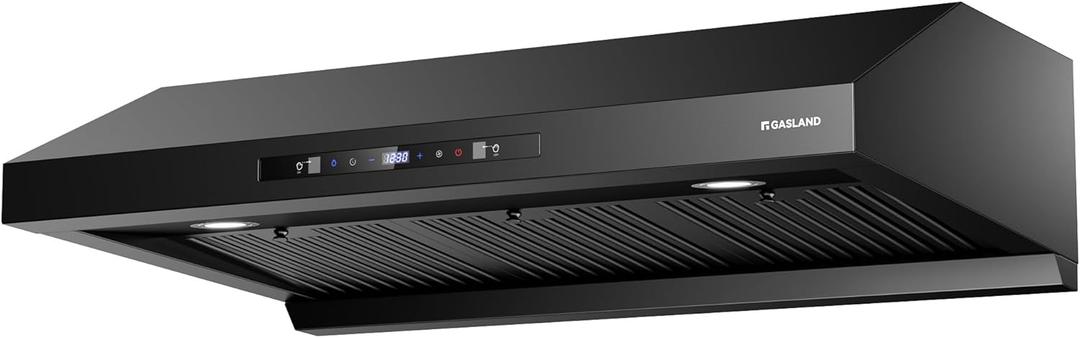 GASLAND Master 36 Inch Under Cabinet Range Hood, Matte Black, 700 CFM for Heavy-Duty Cooking Kitchen Exhaust Fan, 3-speed Powerful Stove Vent Hood 67dB, Three Filters Vent Hood with 5000K LED light